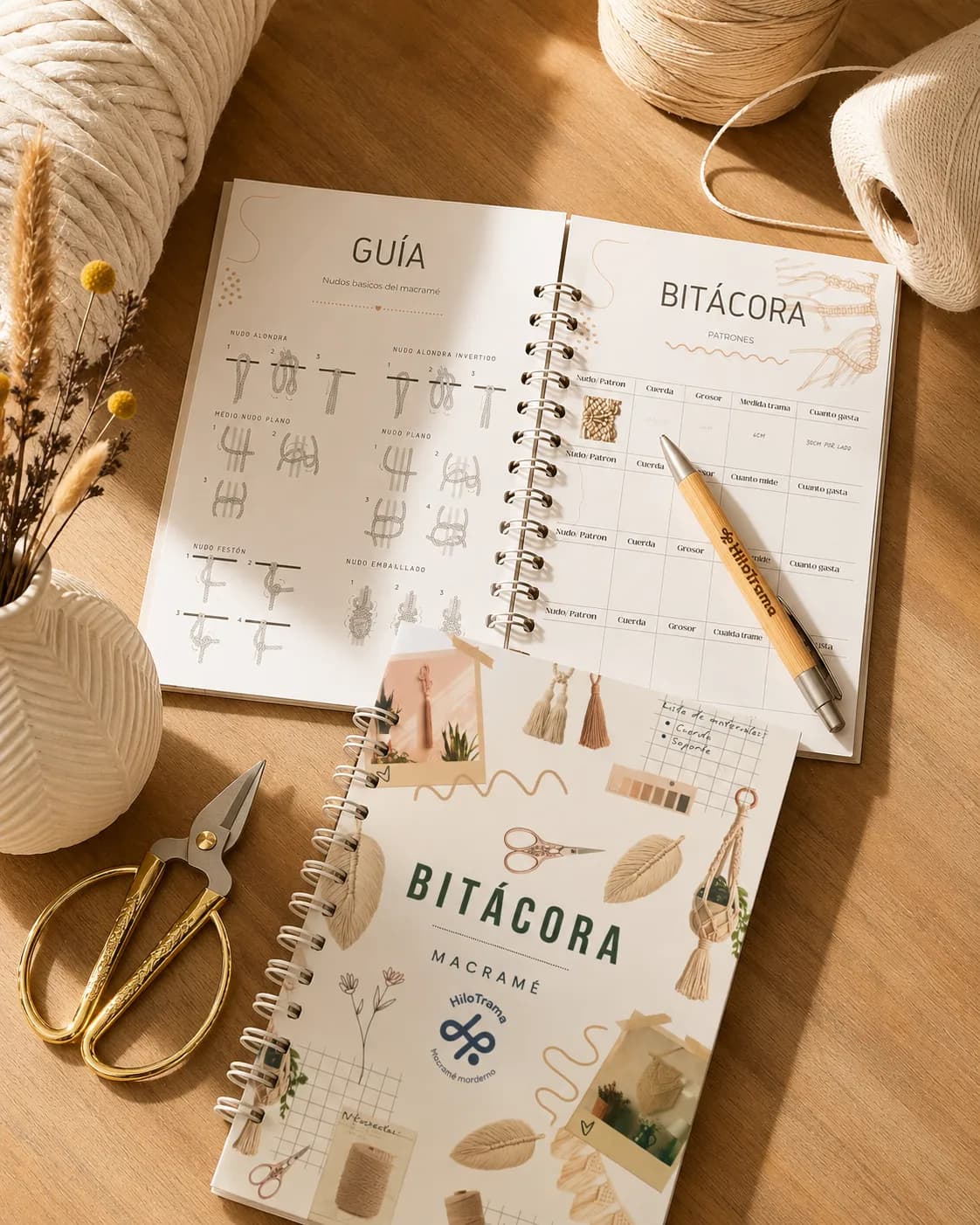 Bitacora/Agenda macramé